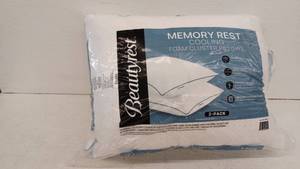 lot 11028 image: Beautyrest Memory Rest Cooling Foam Cluster Pillows 2-Pack, Standard