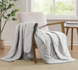 lot 11032 image: Cooling Throw Blanket, Light Gray, 60 x 70