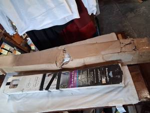 lot 62 image: Mainstays 1-Inch Cordless Vinyl Blind 23 in W x 42 in L White Light Filtering