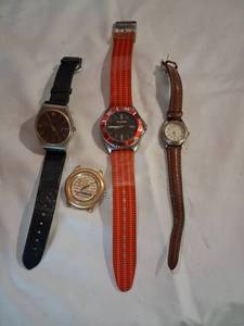 lot 66 image: Lot of 4 Wristwatches Guess Thermo Fisher Scientific and Unmarked