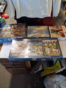 lot 83 image: Jane Wooster Scott Deluxe Puzzle Set Three 500 Piece Jigsaw Puzzles 20 x 16