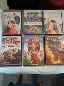 lot 144 image: DVD Movie Lot 6 Films Prince and Me Eat Pray Love Hopefloats Black Swarm Comebacks Ghost Rider