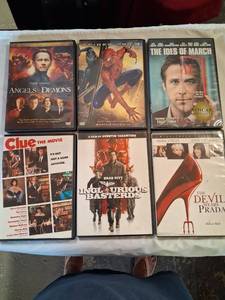lot 145 image: DVD Movie Lot 6  Films Angels Demons Spider-Man 3 Ides of March Clue Inglourious Basterds Devil Wears Prada