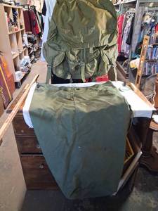 lot 149 image: Military Backpack Rucksack with Frame Olive Green