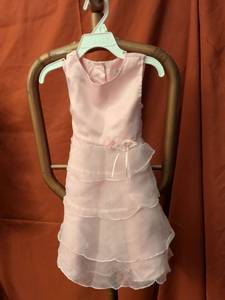 lot 6 image: George 4T Pink Sleeveless Dress with Ruffled Skirt