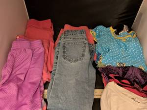 lot 11 image: Childrens Clothing Bundle 7 Pieces Girls Tops Jeans Pants size 7 and 78