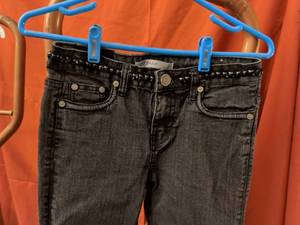 lot 16 image: Girls Yaso Jeans Size 14 Dark Wash Denim