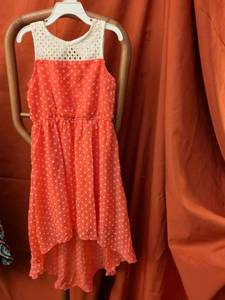 lot 20 image: Emily West Girls 8 Sleeveless Dress Red White Polka Dot
