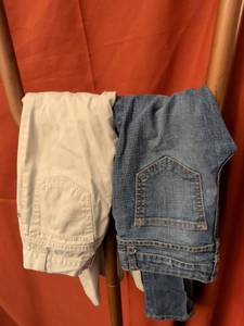 lot 22 image: Arizona Jean Co. Childrens Jeans Lot Size 10 Blue Denim Cream Pants