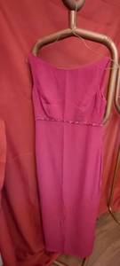 lot 49 image: Alfred Angelo Style 6719 Wine Sleeveless Dress Size 4 USA