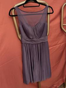 lot 62 image: Bridal Sleeveless Pleated Dress Purple