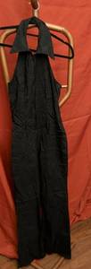 lot 66 image: Body Central Halter Jumpsuit Black Pinstripe Size M