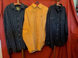 lot 87 image: Enyce Clothing Co. Mens Pinstripe Button-Up Shirt XXL Yellow