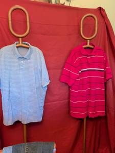 lot 88 image: Polo by Ralph Lauren 2 Striped Polo Shirts XL 100% Pima Cotton