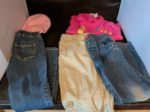 lot 134 image: Kids Clothing Lot 5 Pieces Jeans Pants Shirt Beanie