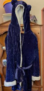 lot 158 image: Capella Kids Hooded Robe Size SM Navy Blue