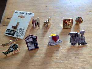 lot 167 image: Collegiate Pin Lot 9 Pieces Assorted Designs