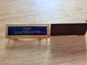 lot 170 image: Post Quartermaster Desk Name Plate