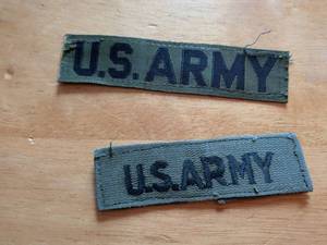 lot 186 image: U.S. Army Woven Tape Labels Lot of 2