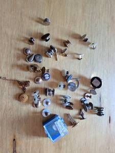 lot 190 image: Lot of Vintage Cufflinks Studs and Accessories Mixed Styles