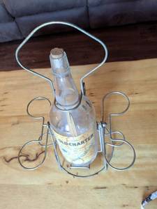 lot 197 image: Old Charter Kentucky Straight Bourbon Whiskey Bottle with Wire Carrier