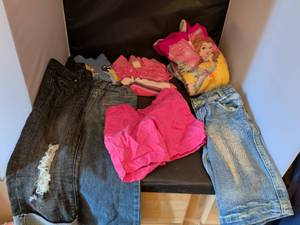 lot 233 image: Kids Clothing Lot 7 Pieces Jeans Shorts Shirts Size 5-10