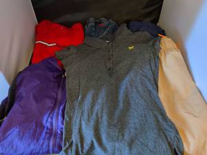 lot 234 image: Clothing Lot 7 Items Polos Pants Jackets Mixed Brands
