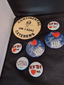 lot 269 image: Continental Caterers AM 7-5241 Promotional Button Pin Lot 7 Pieces