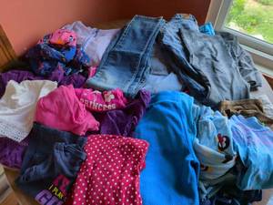 lot 300 image: Kids Clothing Lot Bundle Jeans Fleece Shirts Pants Assorted Colors assorted sizes 6x  to 1416