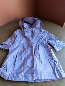 lot 303 image: Girls Lavender Button-Front Dress jacket with Lace Trim and Bows