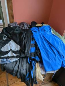 lot 305 image: Womens bundle lot dresses dress shirts, dress short shorts shirts assorted sizes