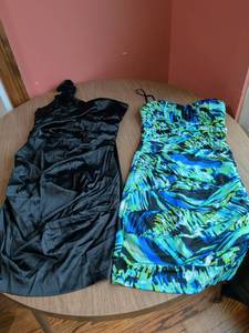 lot 306 image: 2 Dress 1-Black and 1 multicolor.