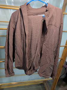 lot 2 image: Orvis Sporting Traditions Cardigan Sweater and pants Size L