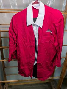 lot 24 image: Reina Industries Statement in Dressing Blazer Size 18 Red White Collar