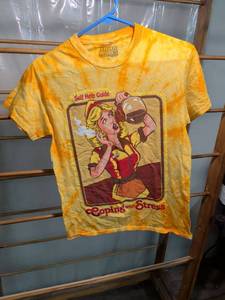 lot 38 image: Stewed Rhodes Self Help Guide Coping with Stress T-Shirt Size S