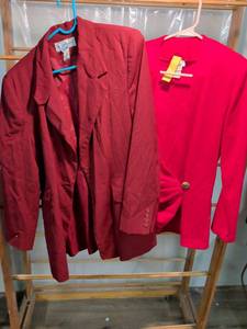 lot 98 image: Womens Red Blazer Jackets Lot 2 Pieces