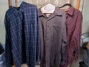 lot 111 image: George Mens Button-Up Shirts Lot of 4 Size 54-56 Plaid Striped