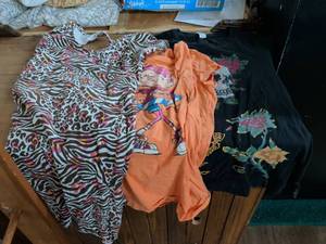 lot 185 image: Lot of 3 Graphic T-Shirts with Printed Designs
