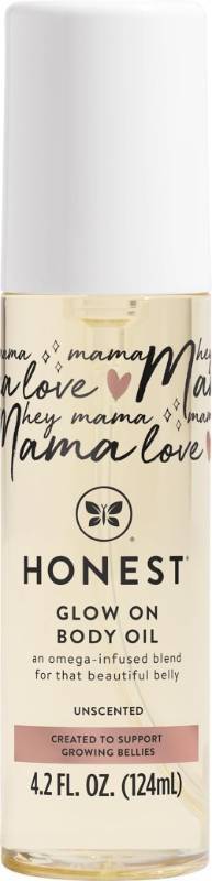 lot 73918 image: The Honest Company Belly Oil, Hypoallergenic, Fragrance-Free, 4.2 fl oz - Retail $13