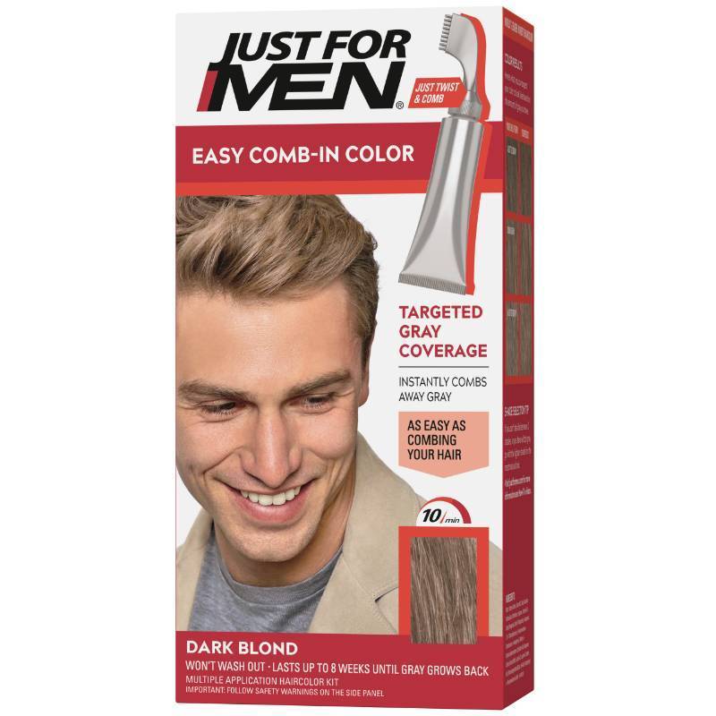 lot 73944 image: JUST FOR MEN Easy Comb-In Color, No-Mix, Dark Blond A-15 (1 Pack) - Retail $9