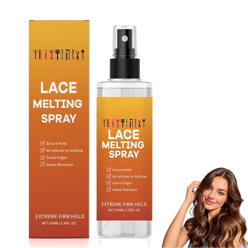 lot 73956 image: Lace Melting Spray, Extra Hold Melting Spray for Lace Wigs Invisible Matte Finish Hold - Retail $10