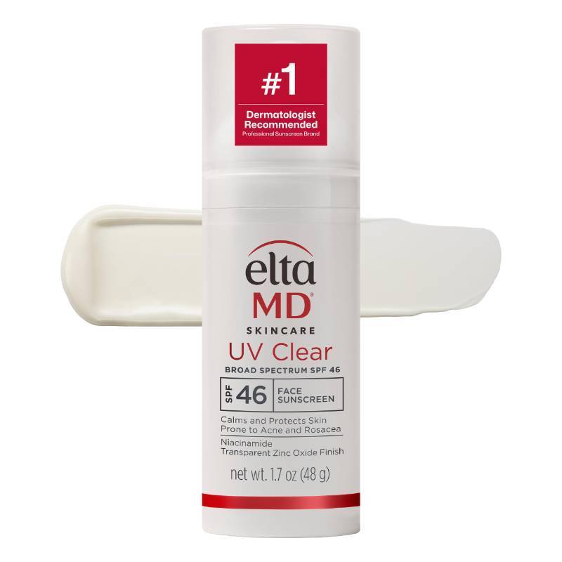lot 73978 image: EltaMD UV Clear Untinted Face Sunscreen with Zinc Oxide, SPF 46, 1.7 oz - Retail $45