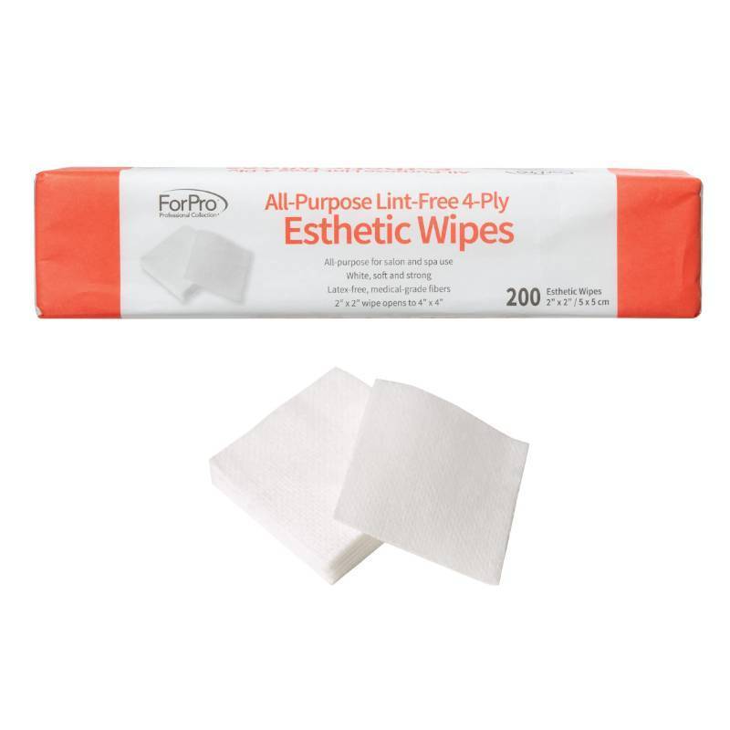 lot 73999 image: ForPro All-Purpose Lint-Free 4-Ply Esthetic Wipes, 200ct, 2x2 - Retail $4