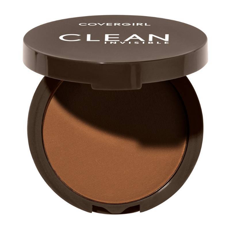 lot 74044 image: Covergirl Clean Invisible Pressed Powder, Lightweight, Breathable, Vegan Formula, Golden Caramel 180, 0.38oz - Retail $7