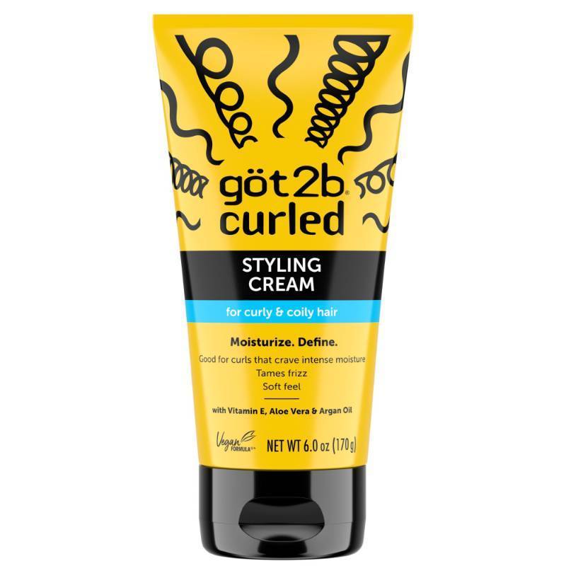 lot 29185 image: got2b Curled Styling Cream, Curl Defining Cream for Curly Hair - Retail $10