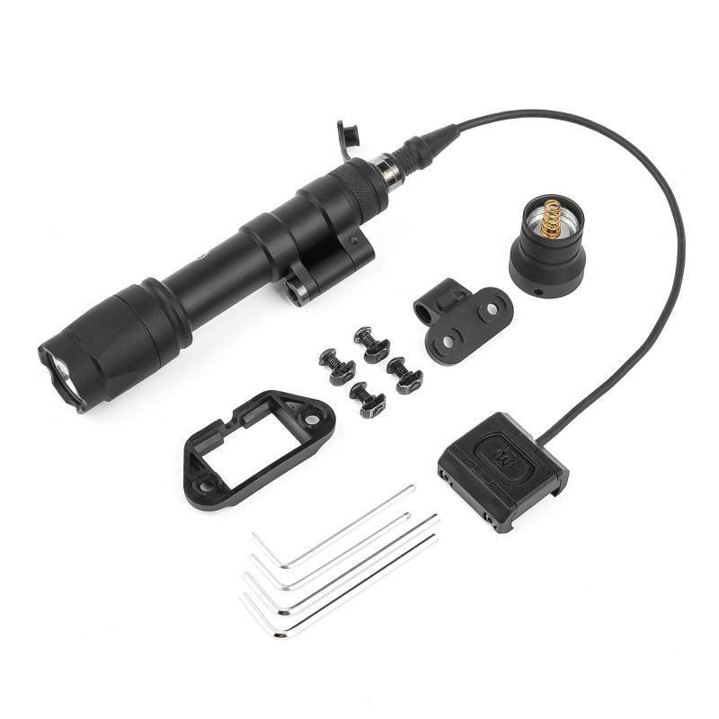 lot 18537 image: NECARL 800 Lumens Tactical Flashlight with 2 Rotating Bases & 2 Switch. MISSING PARTS - Retail $62