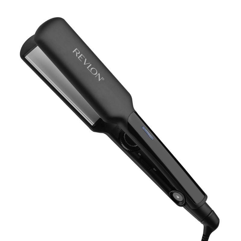 lot 64542 image: REVLON Ceramic Coated 2 Flat Iron Hair Straightener, Black - Retail $14