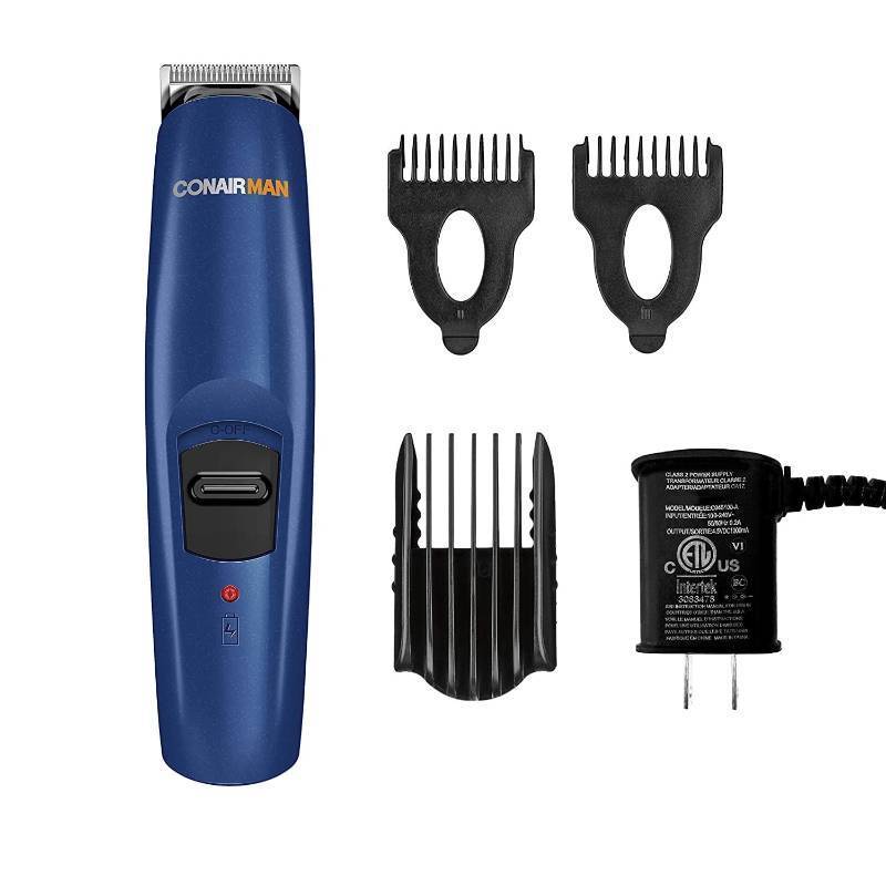 lot 64543 image: ConairMAN Beard & Mustache Trimmer  CordlessRechargeable GMT10NCS - Retail $28