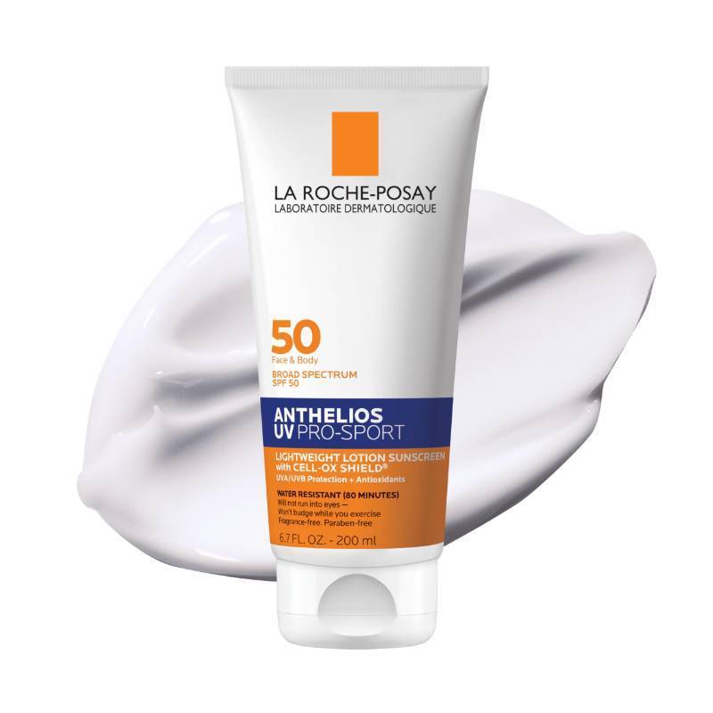 lot 64563 image: La Roche-Posay Anthelios UV Pro-Sport SPF 50 Face & Body Sunscreen 6.7oz - Retail $33