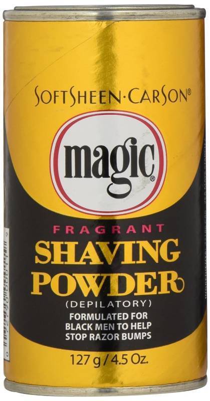 lot 64611 image: SoftSheen-Carson Magic Razorless Shaving for Men, Magic Shaving Powder with Fragrance, Coarse Textured Beards, Formulated for Black Men, Depilatory, Helps Stop Razor Bumps, Since 1901, 4.5 oz - Retail $4